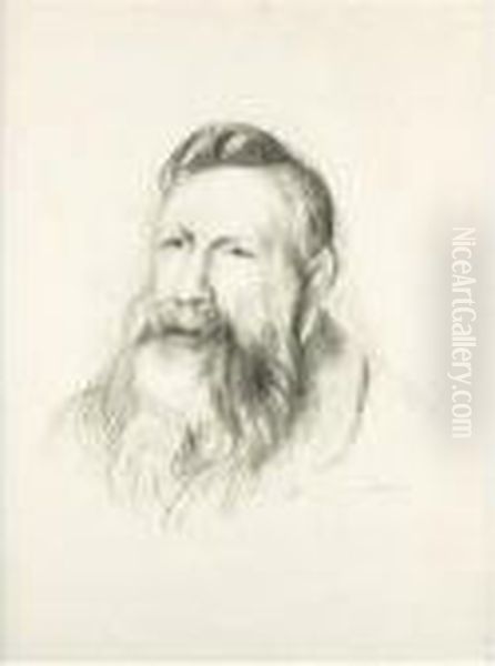 Auguste Rodin Oil Painting by Pierre Auguste Renoir