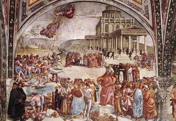 Sermon and Deeds of the Antichrist 1499-1502 Oil Painting by Francesco Signorelli