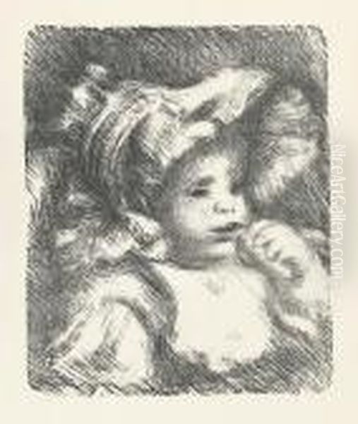 L'enfant Au Biscuit (jean Renoir). Oil Painting by Pierre Auguste Renoir