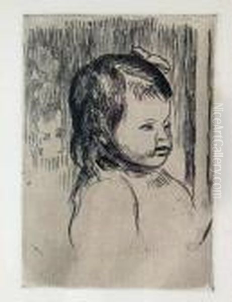 Buste D'enfant Oil Painting by Pierre Auguste Renoir