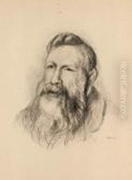 Portrait Auguste Rodin Oil Painting by Pierre Auguste Renoir