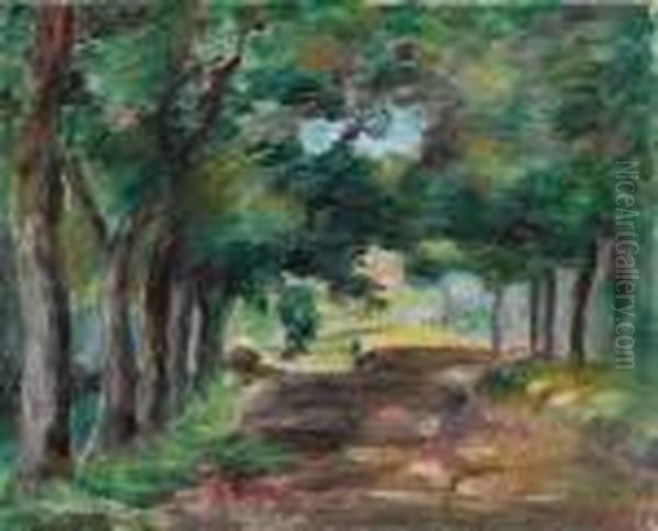 Allee D'arbres (allee A Cagnes) Oil Painting by Pierre Auguste Renoir