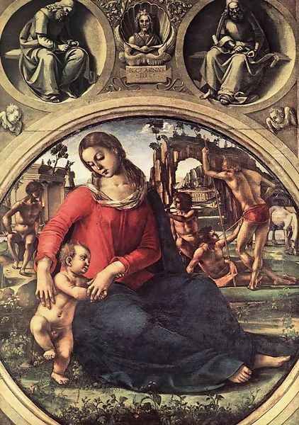 Madonna and Child c. 1490 Oil Painting by Francesco Signorelli