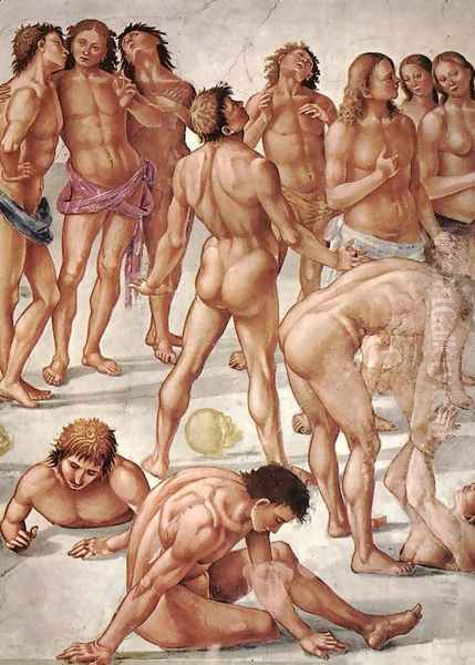 Resurrection of the Flesh (detail-1) 1499-1502 Oil Painting by Francesco Signorelli