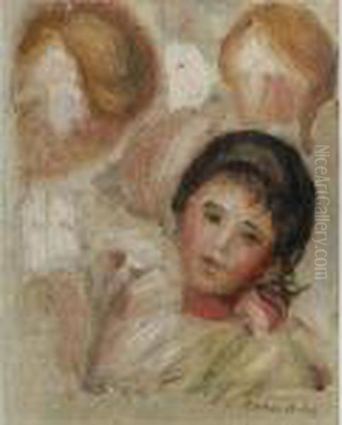 Jeune Fille Oil Painting by Pierre Auguste Renoir