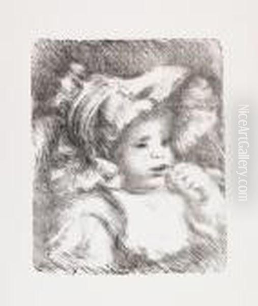 L'enfant Au Biscuit (jean Renoir) Oil Painting by Pierre Auguste Renoir