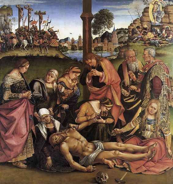 Lamentation over the Dead Christ 1502 Oil Painting by Francesco Signorelli