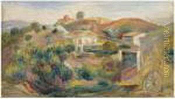 Paysage Avec Maisons Oil Painting by Pierre Auguste Renoir