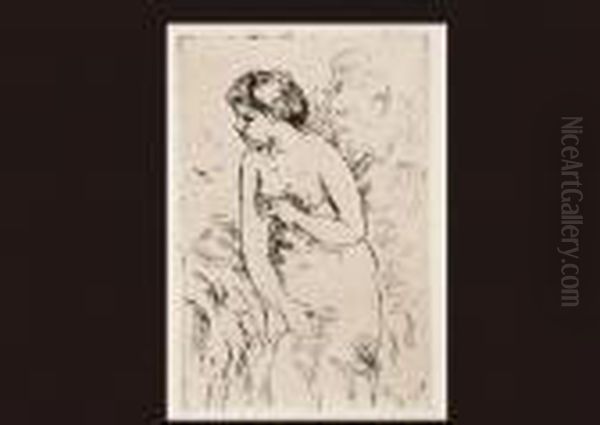 Bathing Woman Oil Painting by Pierre Auguste Renoir