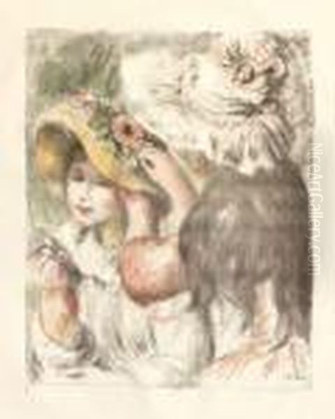 Le Chapeau Epingle Oil Painting by Pierre Auguste Renoir