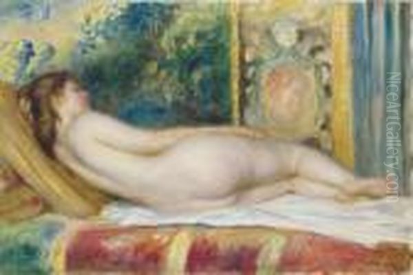 Femme Nue Au Canape Oil Painting by Pierre Auguste Renoir