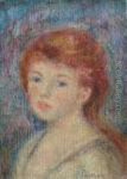 Portrait De Femme Oil Painting by Pierre Auguste Renoir