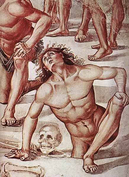 Resurrection of the Flesh (detail-3) 1499-1502 Oil Painting by Francesco Signorelli