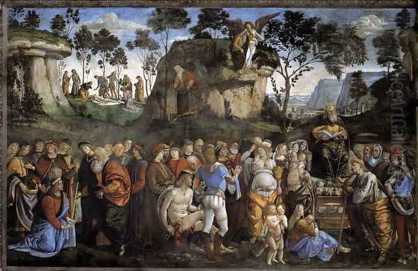 Moses's Testament and Death 1481-82 Oil Painting by Francesco Signorelli