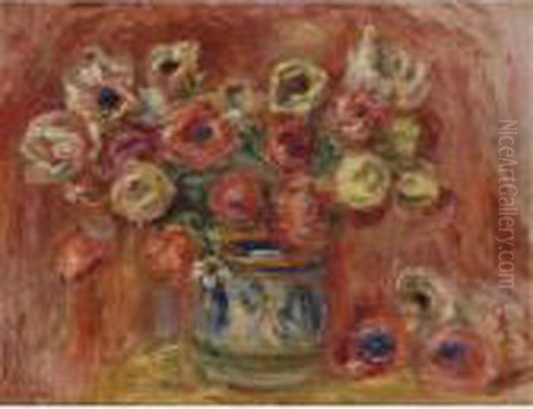 Bouquet De Fleurs Oil Painting by Pierre Auguste Renoir