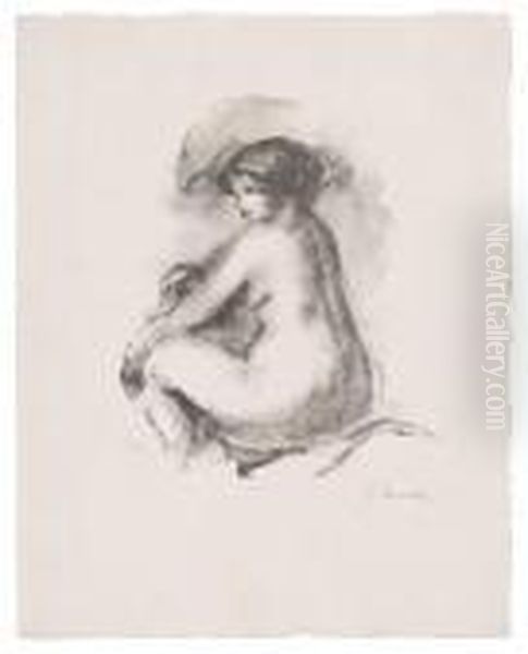 Etude De Femme Nue Oil Painting by Pierre Auguste Renoir