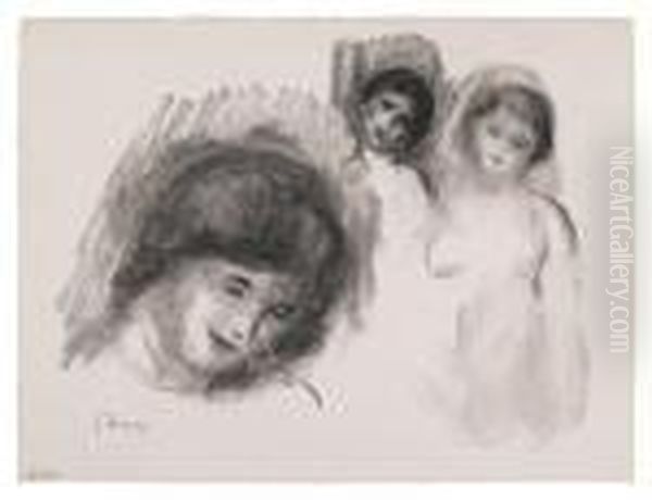 La Pierre Au Trois Croquis Oil Painting by Pierre Auguste Renoir