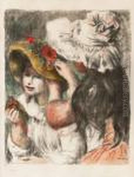 Le Chapeau Epingle Oil Painting by Pierre Auguste Renoir