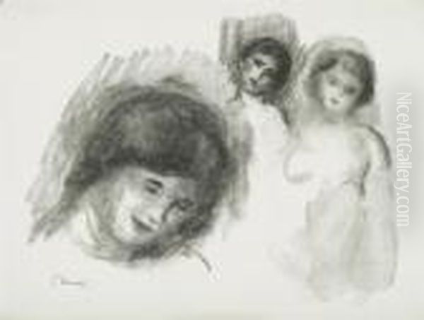 La Pierre Aux Trois Croquis Oil Painting by Pierre Auguste Renoir