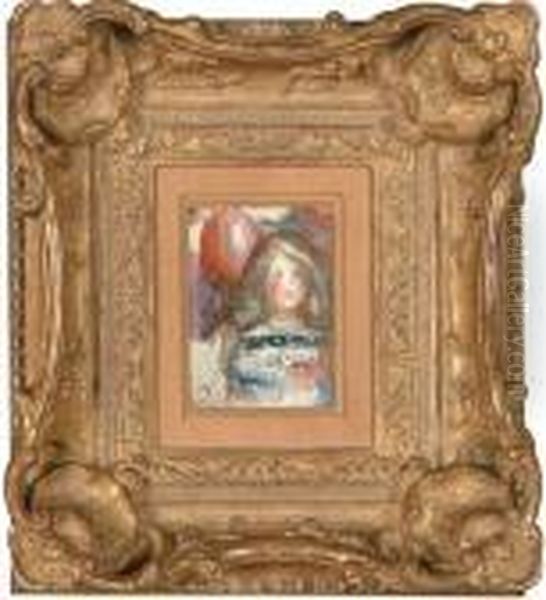 Jeune Fille Au Ballon Oil Painting by Pierre Auguste Renoir