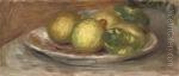 Nature Morte Aux Citrons Oil Painting by Pierre Auguste Renoir