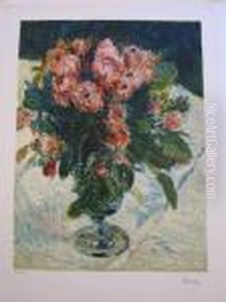 Nature More Avec Fleurs Oil Painting by Pierre Auguste Renoir