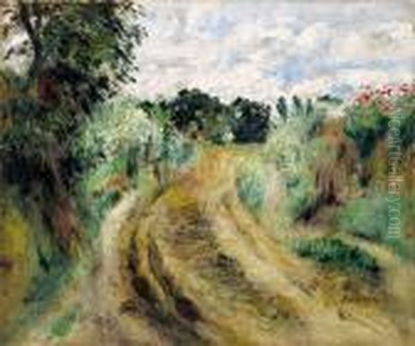 Sentier Dans Les Champs Oil Painting by Pierre Auguste Renoir