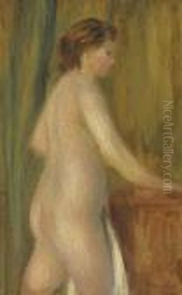 Nu Avec Serviette De Bain Oil Painting by Pierre Auguste Renoir