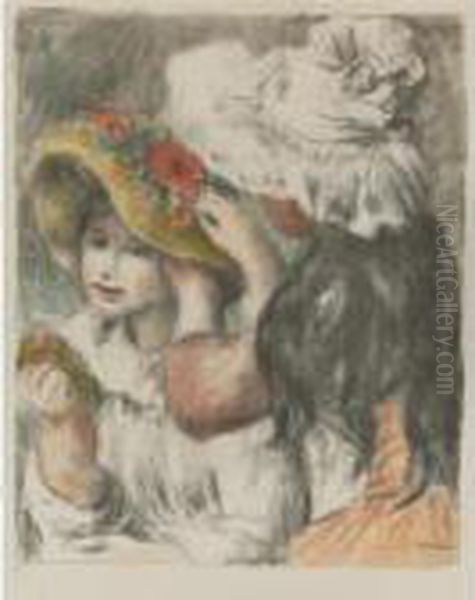 Le Chapeau Epingle, 1 Oil Painting by Pierre Auguste Renoir