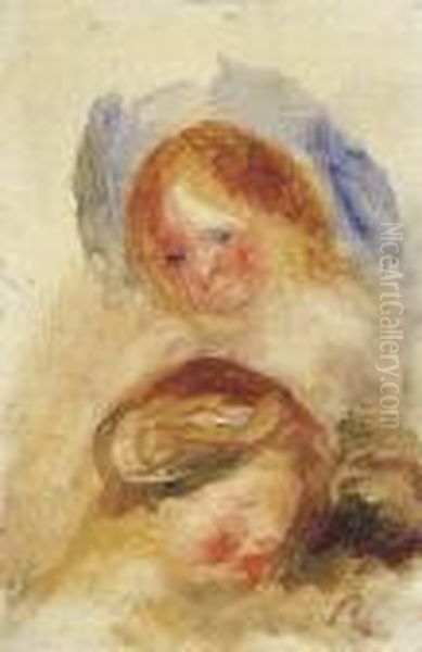 Studio Di Teste (etude De Tetes) Oil Painting by Pierre Auguste Renoir