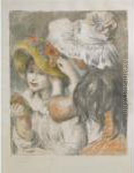 Le Chapeau Epingle 2ieme Planche (stella 30) Oil Painting by Pierre Auguste Renoir