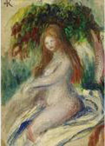 Baigneuse Oil Painting by Pierre Auguste Renoir