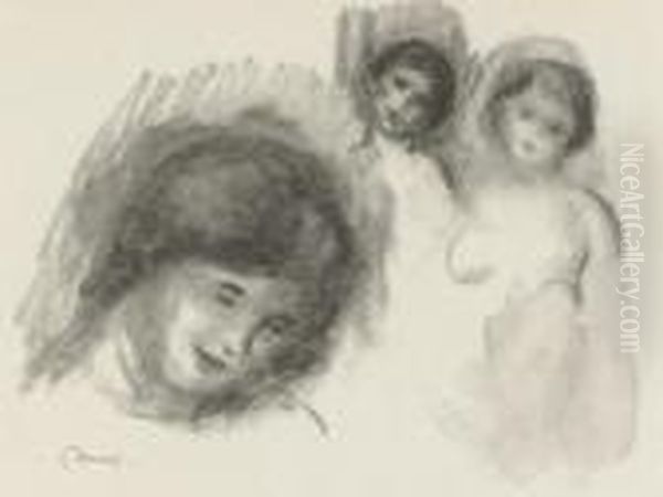 La Pierre Aux Trois Croquis (d.; S. 41) Oil Painting by Pierre Auguste Renoir