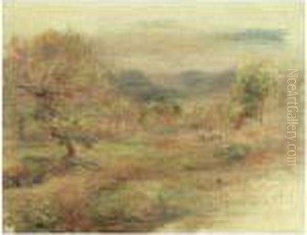 Paysage En Roux Oil Painting by Pierre Auguste Renoir