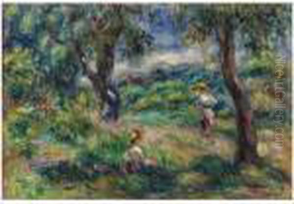 Paysage Bleu Oil Painting by Pierre Auguste Renoir