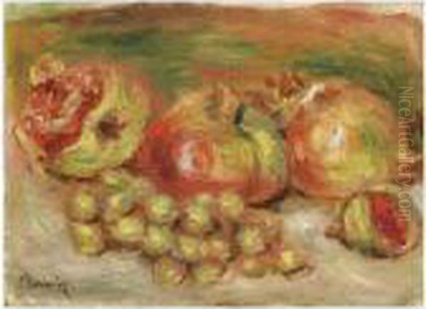 Grenades Et Raisins Oil Painting by Pierre Auguste Renoir