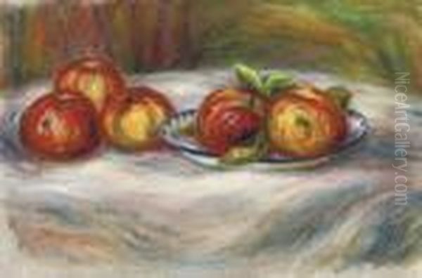 Nature Morte Aux Pommes Oil Painting by Pierre Auguste Renoir