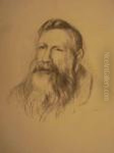 Auguste Rodin. Vers 1910. Oil Painting by Pierre Auguste Renoir