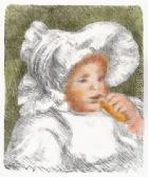 L'enfant Au Biscuit (jean Renoir) Oil Painting by Pierre Auguste Renoir