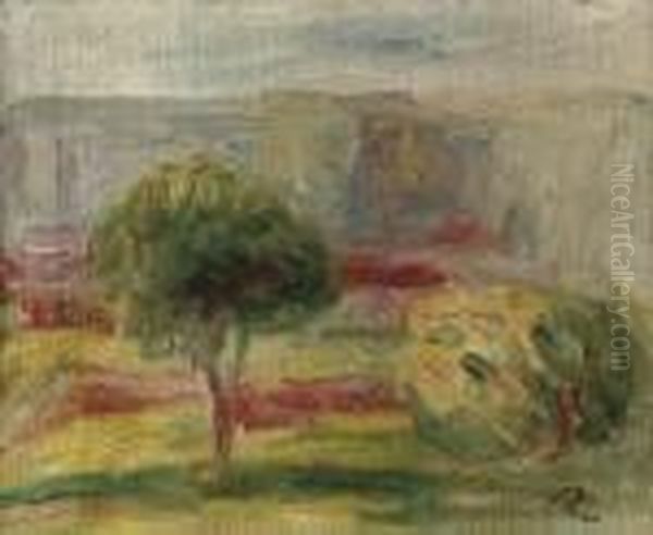 Paysage A L'arbre Oil Painting by Pierre Auguste Renoir