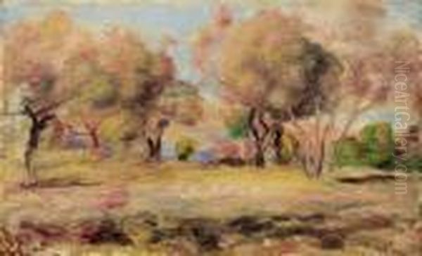 Paysage D'automne Avec Une Mare Oil Painting by Pierre Auguste Renoir