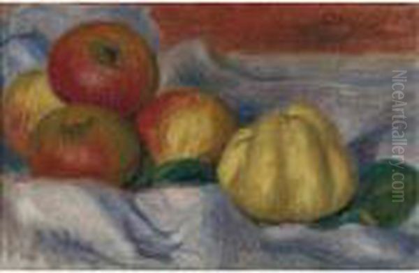 Nature Morte Aux Pommes Et Coings Oil Painting by Pierre Auguste Renoir