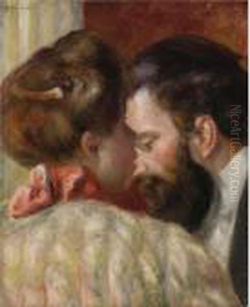 Confidence Oil Painting by Pierre Auguste Renoir