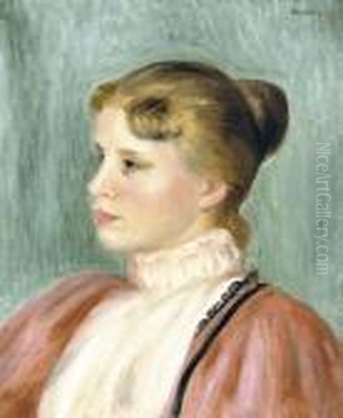 Portrait De Femme Oil Painting by Pierre Auguste Renoir