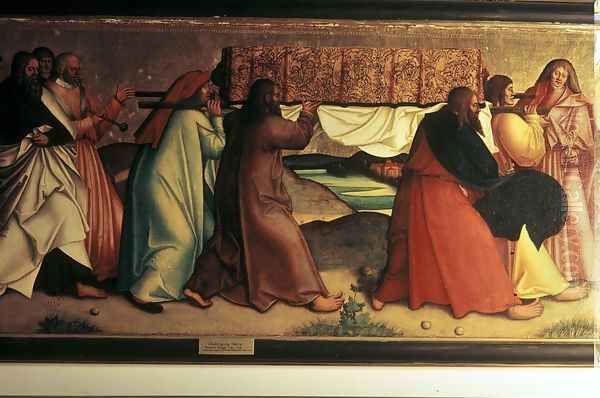 Mary entombment Oil Painting by Bernhard Strigel