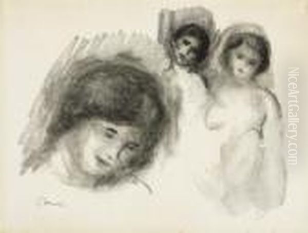 La Pierre Au Trois Croquis Oil Painting by Pierre Auguste Renoir