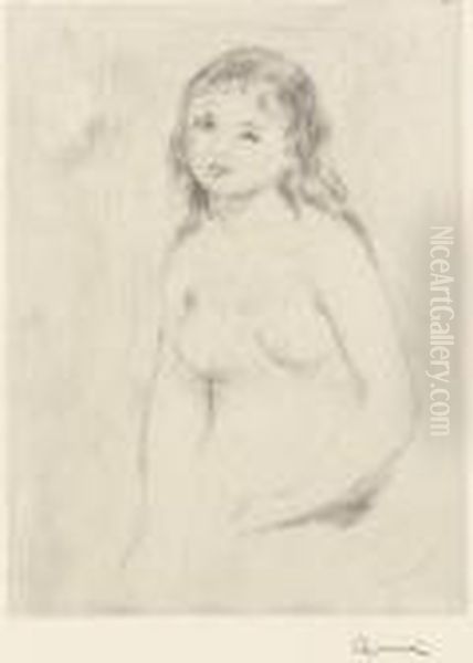 Etude Pour Une Baigneuse (d.; S. 16) Oil Painting by Pierre Auguste Renoir