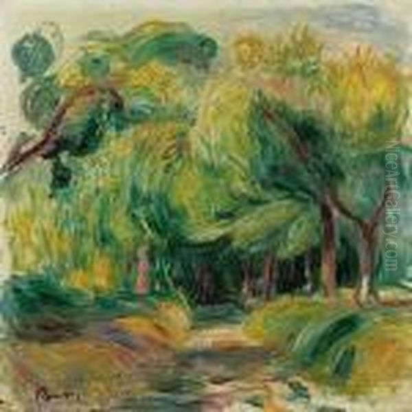 Esquisse De Paysage, 1895-1896 Oil Painting by Pierre Auguste Renoir