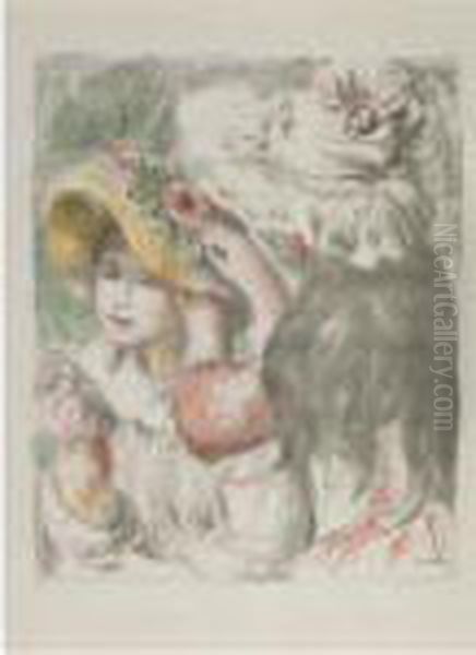 Le Chapeau Epingle 2ieme Planche (stella 30) Oil Painting by Pierre Auguste Renoir