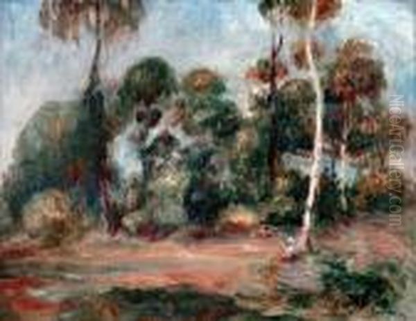 Repos Sous L'arbre, Cagnes-sur-mer Oil Painting by Pierre Auguste Renoir